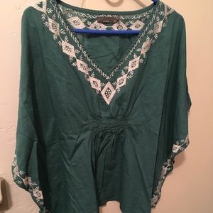 Bohemian Sea-Green Top